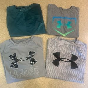 Bundle of 4 boys large Under Armour tees